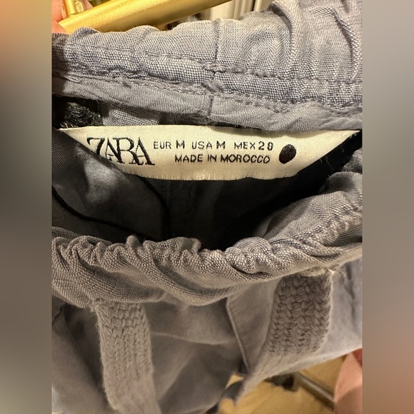 Zara women’s blue grey suit set. Size xs top size M bottom. New - Picture 13 of 15